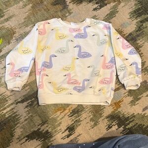 Zara Kids Multicolor Swan Sweatshirt - Size 4-5 years